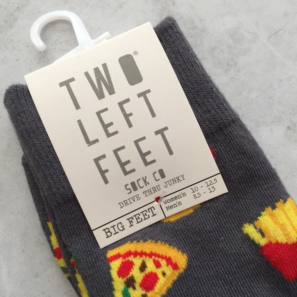 🍉 NWT Two Left Feet Sock Co. Drive Thru Junky Socks